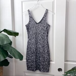 Farinelli Grey Metallic Sequin Mini Dress M/L